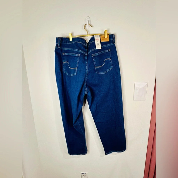 NWT Levi's Signature Heritage High Rise Straight Dark Wash Womens Blue Jeans 22 - Picture 7 of 9